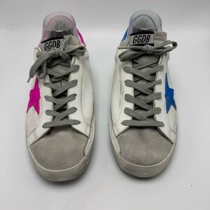 Golden Goose Sneakers Rare Pink & Blue Womens Size 41 US Size 11 GGDB Super-Star